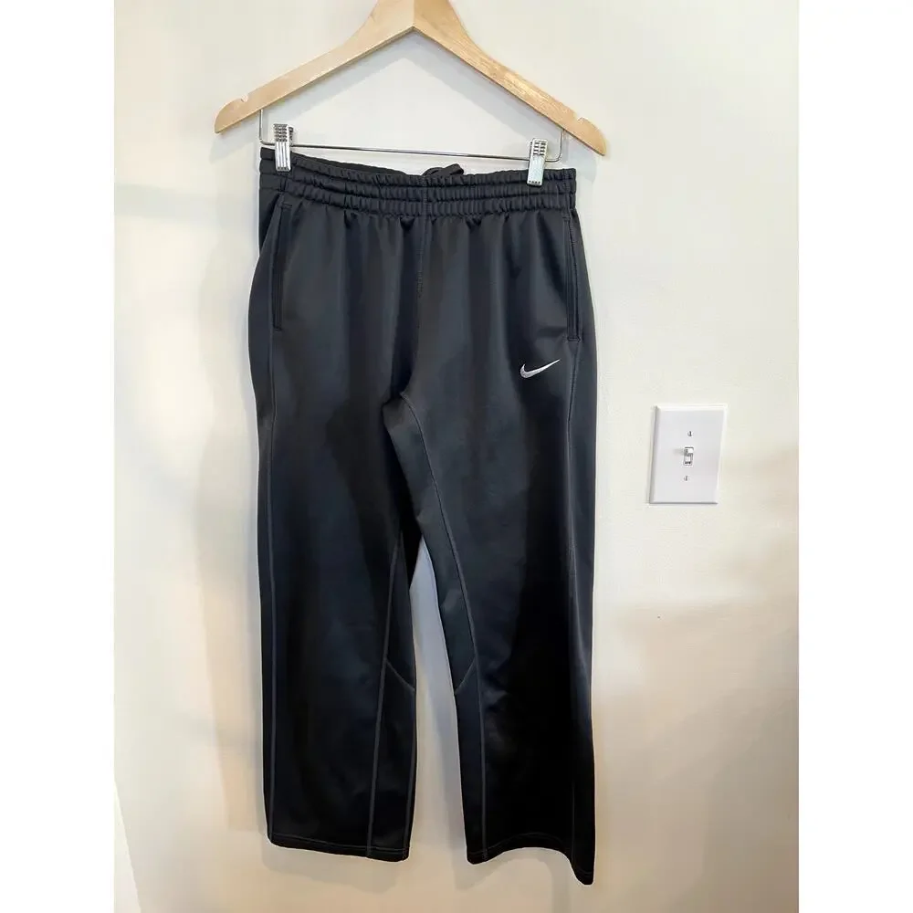 Nike Dri-FIT Gray Track Pants Women's Medium Athletic Joggers Drawstring